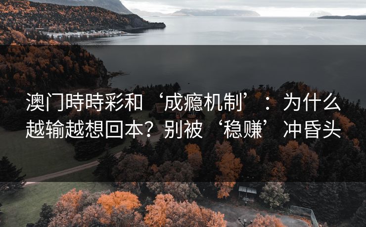 澳门時時彩和‘成瘾机制’：为什么越输越想回本？别被‘稳赚’冲昏头